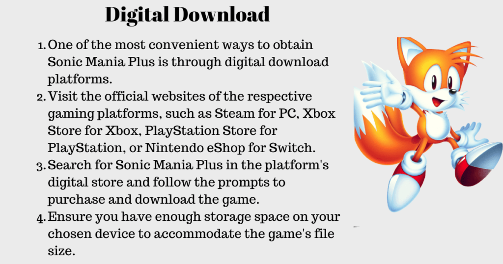 how do you get sonic mania plus digital download