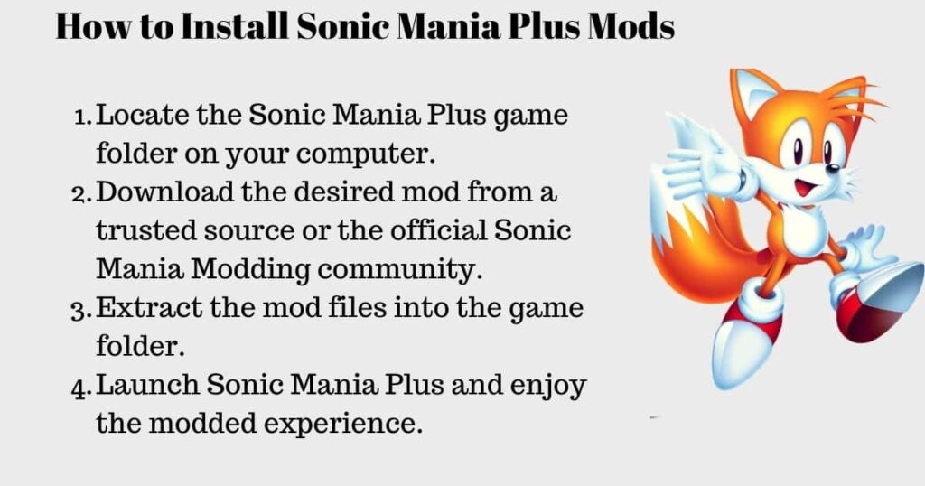 how to install sonic mania plus mods