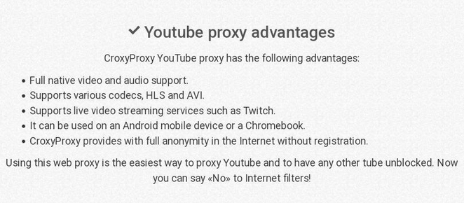 CroxyProxy – Unrestricted Access to YouTube
